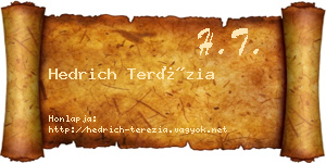 Hedrich Terézia névjegykártya