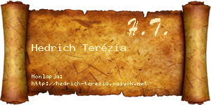 Hedrich Terézia névjegykártya
